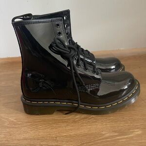 Dr.Martens black patent boots